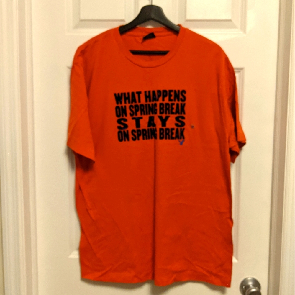 American eagle AE "what happens in spring break..." XL Tshirt